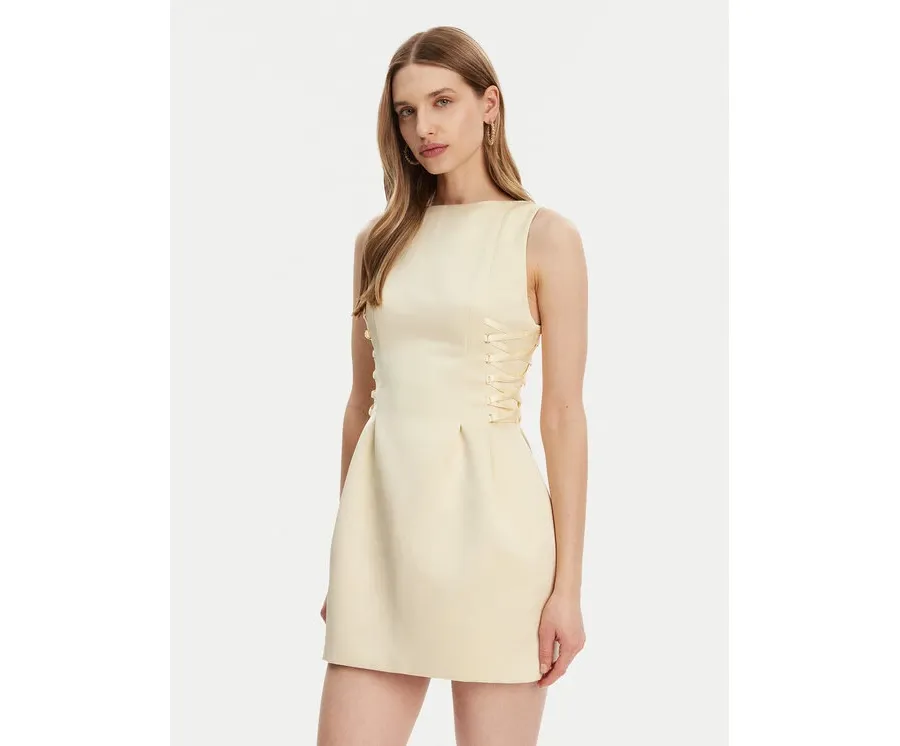 obrazek 1 Elisabetta Franchi Sukienka koktajlowa AB-772-51E2-DC7 Żółty Slim Fit