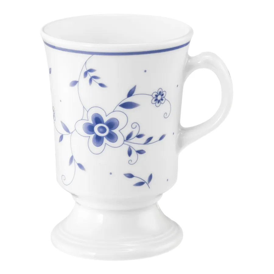 obrazek 1 Porcelanowy biały kubek zdobiony ozdobnym kwiatowym motywem w stylu klasycznym – Tettau
