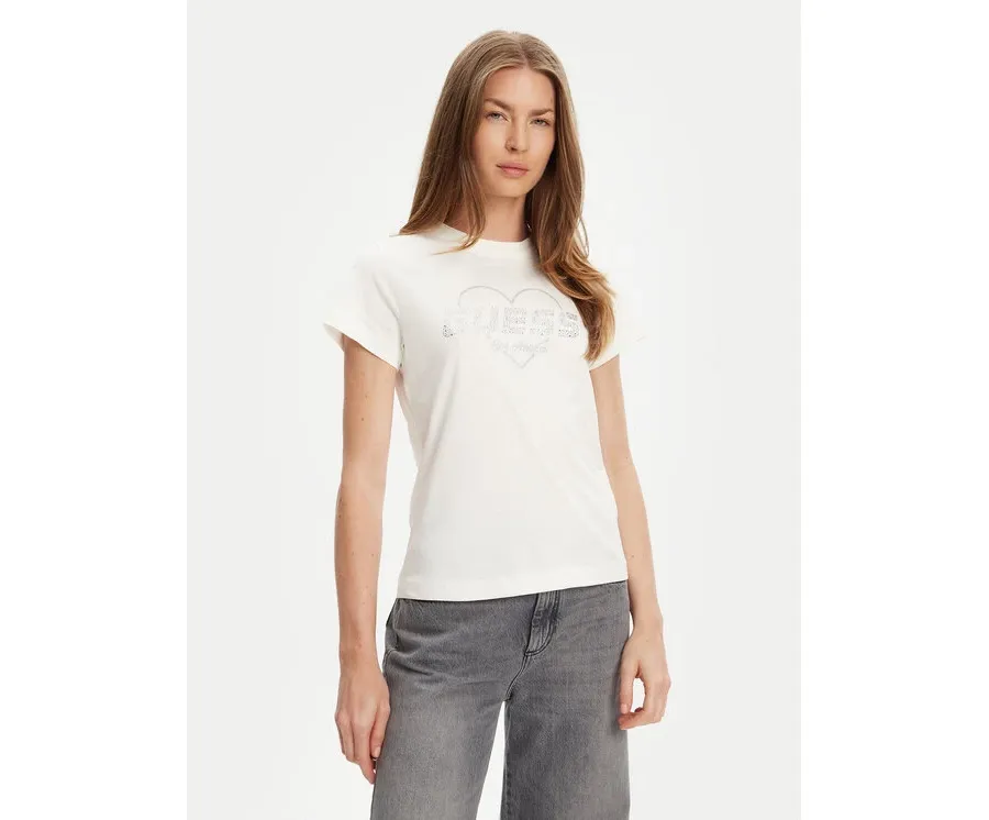 obrazek 1 Guess T-Shirt V5GI10 K9RM1 Écru Regular Fit