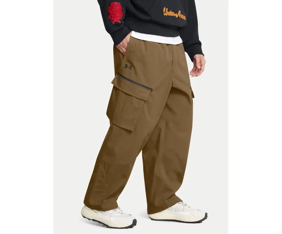 obrazek 1 Under Armour Spodnie materiałowe Unstoppable 1388827 Brązowy Loose Fit