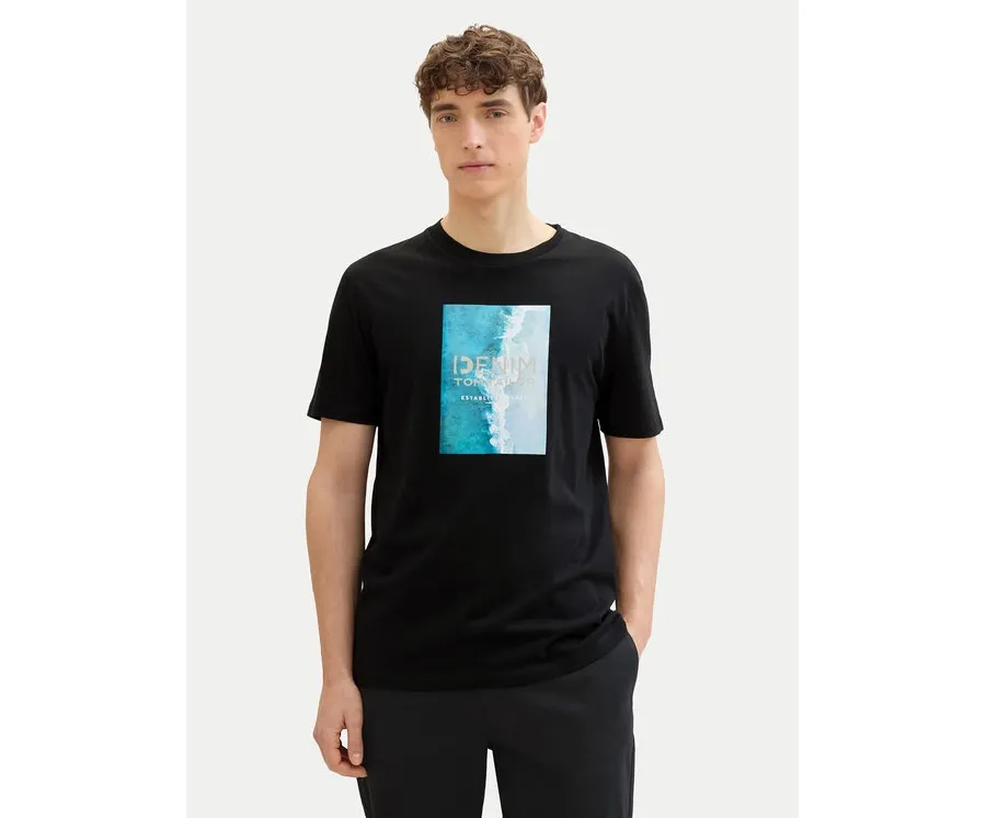 obrazek 1 Tom Tailor Denim T-Shirt 1042045 Czarny Regular Fit