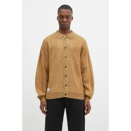 Zdjęcie Butter Goods kardigan Mohair Button Up Knitted Shirt męski kolor zielony BG243400
