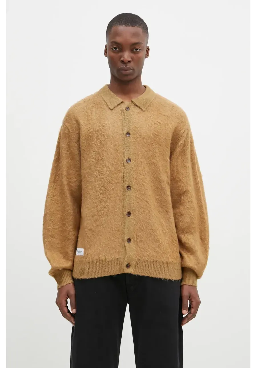 obrazek 1 Butter Goods kardigan Mohair Button Up Knitted Shirt męski kolor zielony BG243400