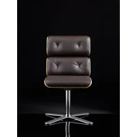 Picture Leather swivel chair from Italy – gold, bronze version