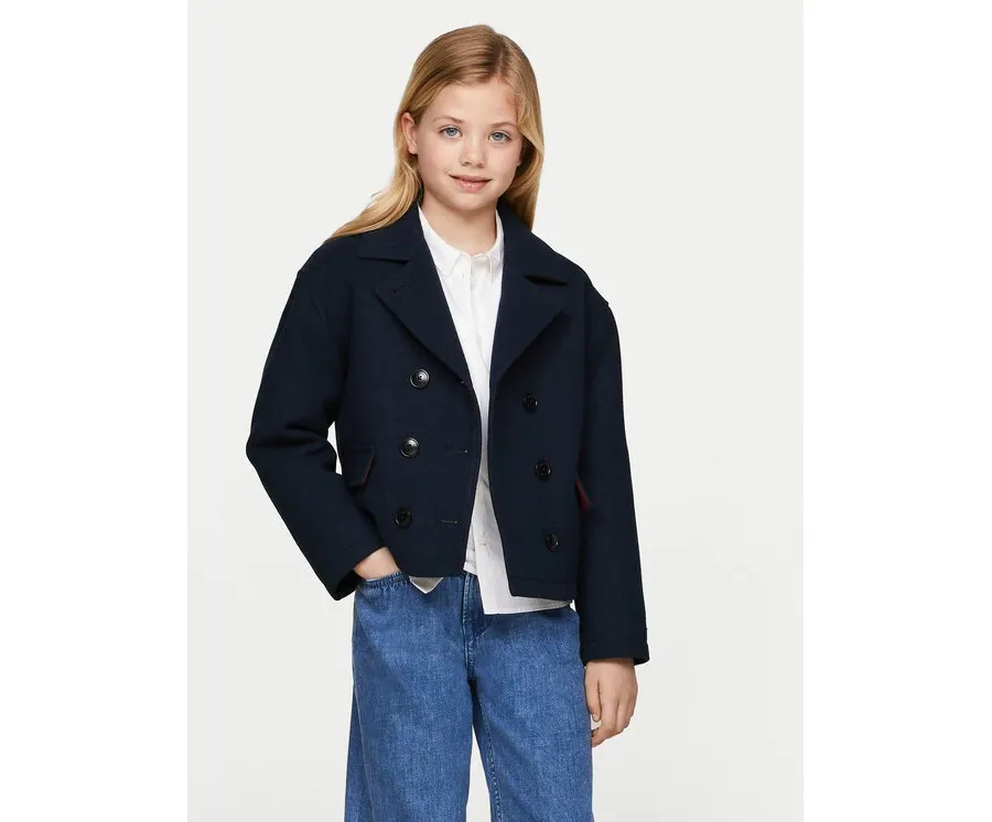 obrazek 1 Tommy Hilfiger Płaszcz przejściowy KG0KG08053 Granatowy Regular Fit