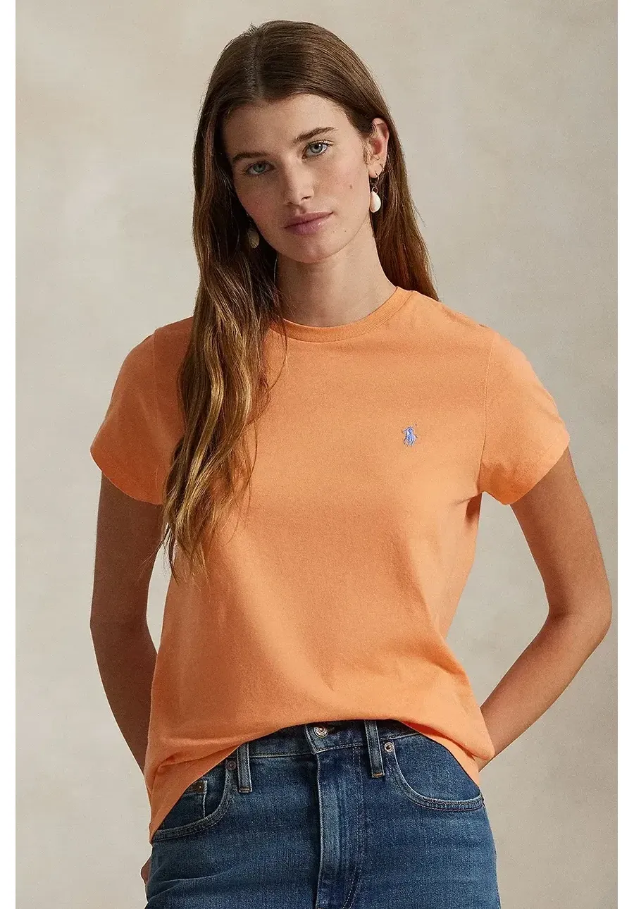 obrazek 1 Polo Ralph Lauren t-shirt bawełniany damski kolor pomarańczowy 211898698