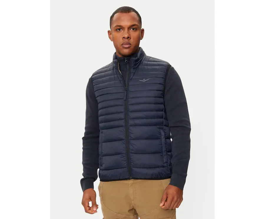 obrazek 1 Aeronautica Militare Kamizelka 242AB2171CT3246 Granatowy Regular Fit