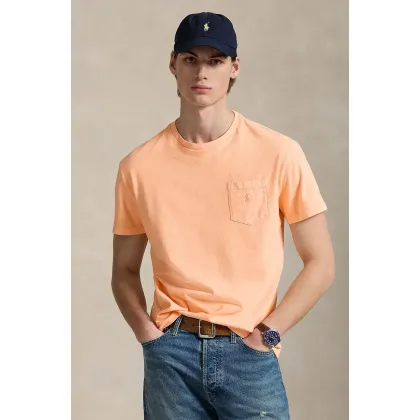 Zdjęcie Polo Ralph Lauren t-shirt bawełniany Tee męski kolor żółty gładki 710969628