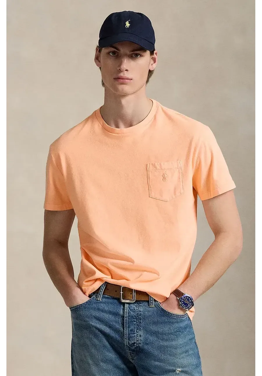 obrazek 1 Polo Ralph Lauren t-shirt bawełniany Tee męski kolor żółty gładki 710969628