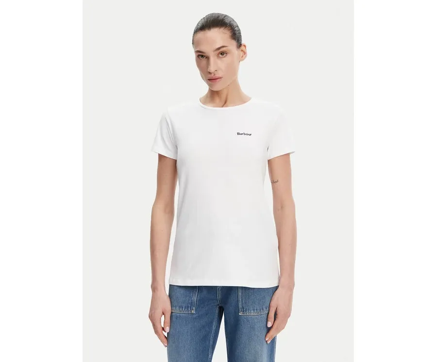 obrazek 1 Barbour T-Shirt Saltford LTS0666WH11 Biały Regular Fit