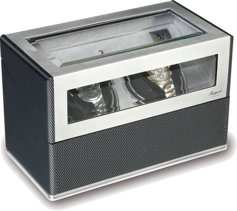 obrazek 2 Rotomat na dwa zegarki F3 Carbon Fibre + Aluminium Duo W252