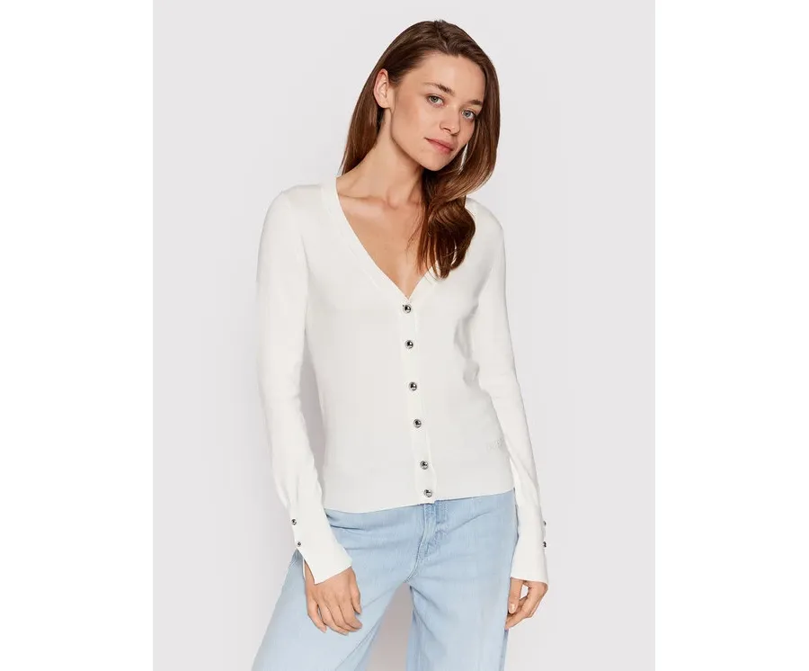 obrazek 1 Guess Kardigan Zena W2YR33 Z2V62 Biały Regular Fit