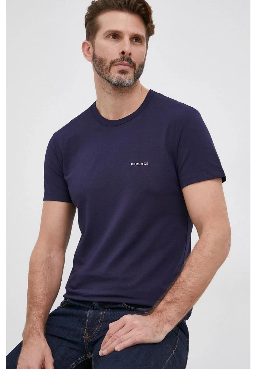 obrazek 1 Versace t-shirt męski kolor biały gładki AU04023