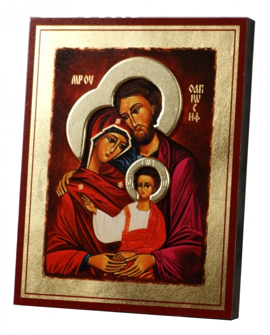 obrazek 1 Cudowna Ikona Złocona z nimbem Święta Rodzina  20x25 cm