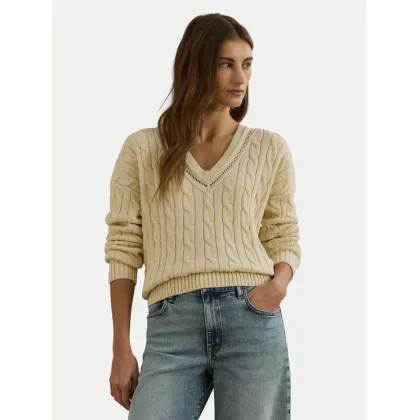 Zdjęcie LAUREN RALPH LAUREN Sweter 200971374002 Beżowy Relaxed Fit