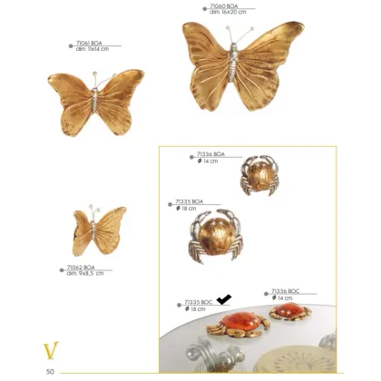 Picture Decorative orange ceramic crab 18cm - Valle d'oro Patchi