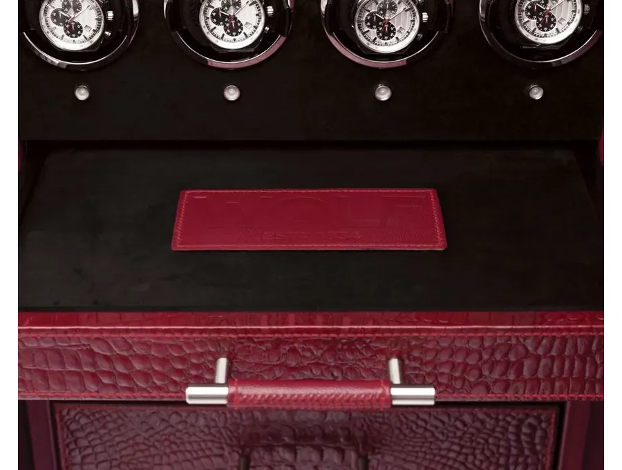 obrazek 12 Oryginalny sejf Churchill Red Croco z 12 rotomatami na zegarki