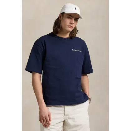 Zdjęcie Polo Ralph Lauren t-shirt bawełniany Tee męski kolor granatowy gładki 710964714