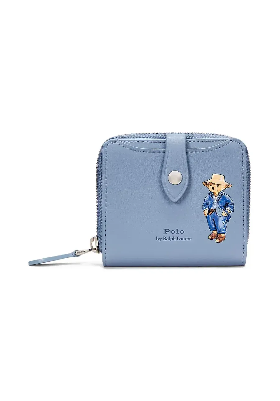 obrazek 1 Polo Ralph Lauren portfel skórzany damski kolor niebieski 427960635