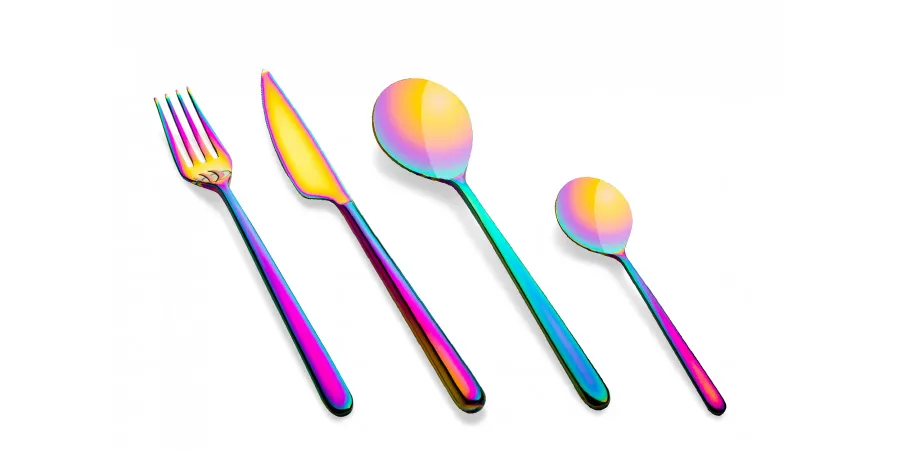 obrazek 2 Stylowy włoski 75-elementowy zestaw sztućców z kolekcji Linea Rainbow