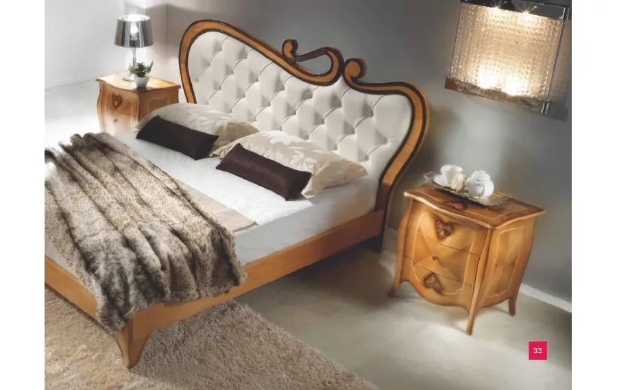obrazek 2 Elegancka szafka nocna w kolorze jasnego orzechu z 3 szufladkami