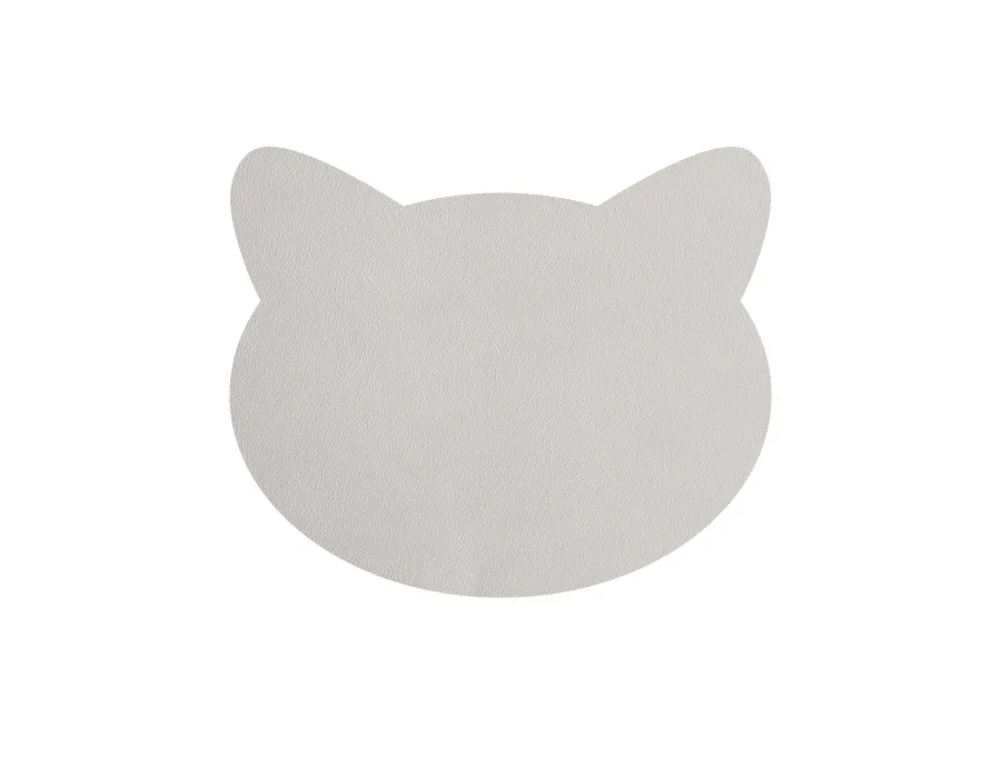 obrazek 2 Podkładka na stół 12x12 cm w kształcie głowy kota w kolorze perłowym i popielatego różu