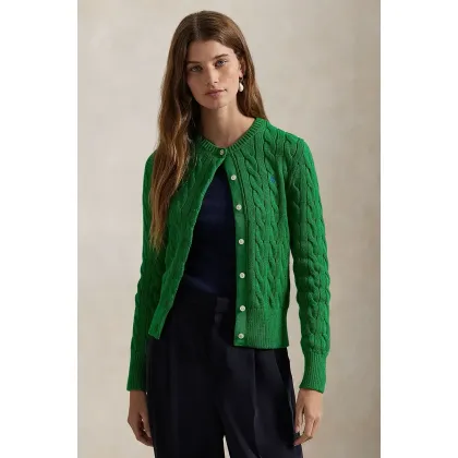 Zdjęcie Polo Ralph Lauren kardigan bawełniany kolor zielony 211891643