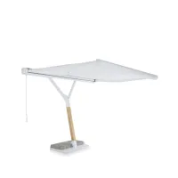 Picture White Salento umbrella with manual unfolding mechanism 300×250 cm for the garden