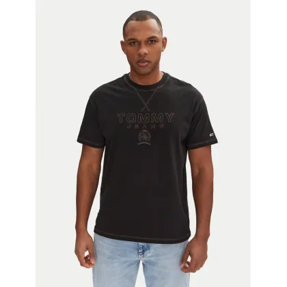 Zdjęcie Tommy Jeans T-Shirt Tonal Crest DM0DM20805 Czarny Relaxed Fit