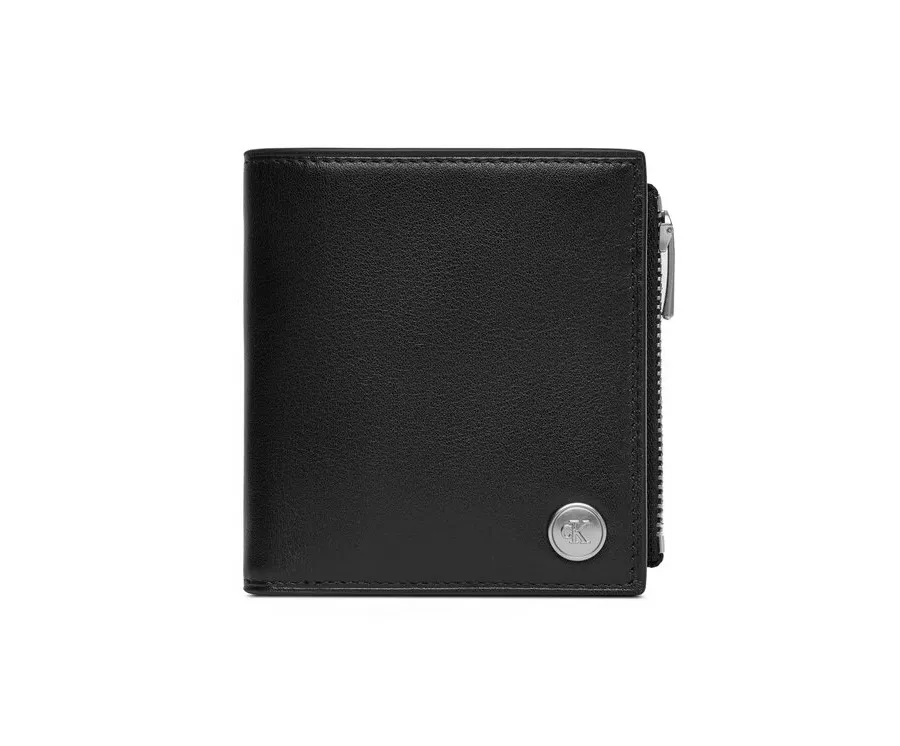 obrazek 1 Calvin Klein Duży Portfel Męski Jeans Hardware Compact Zip Walle LV04G1078G Czarny