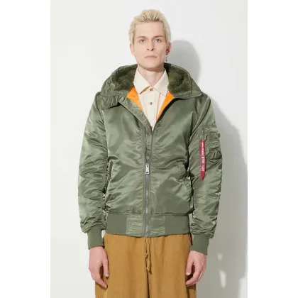 Zdjęcie Alpha Industries kurtka MA-1 Hooded męska kolor zielony zimowa 158104.01