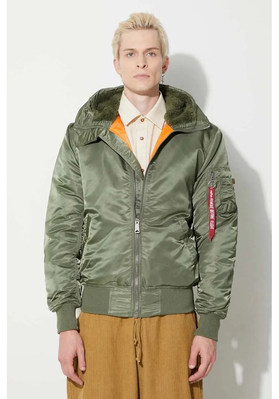 obrazek 1 Alpha Industries kurtka MA-1 Hooded męska kolor zielony zimowa 158104.01
