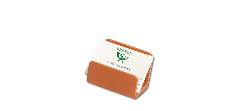 picture 1 Small, leather business card stand - Absolute Breton