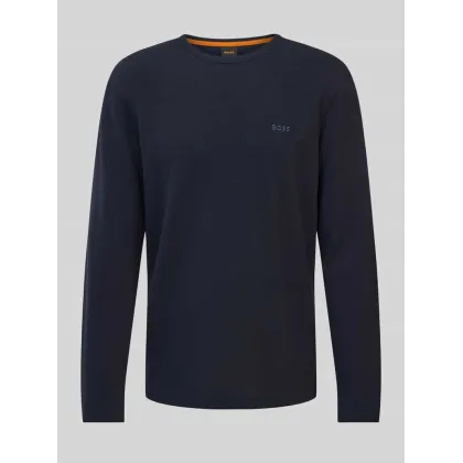 Zdjęcie Bluzka o kroju regular fit z długim rękawem i wyhaftowanym logo model ‘TEMPESTO’