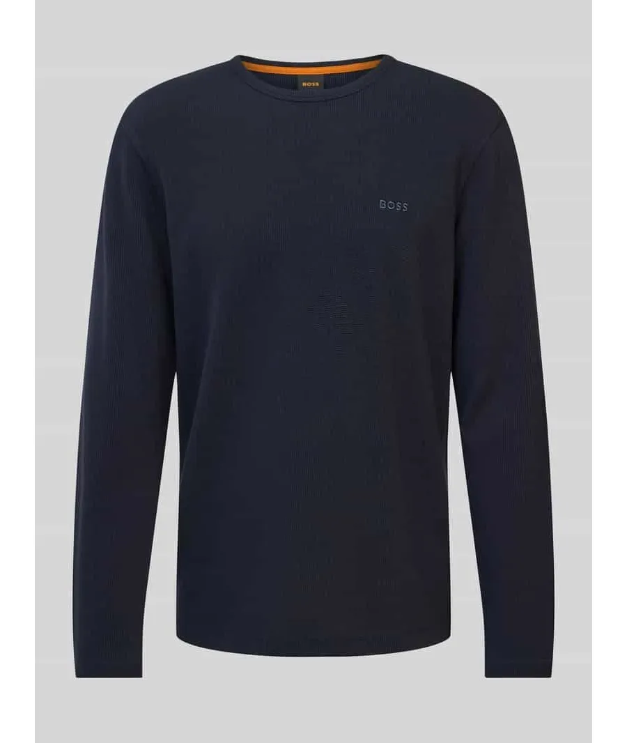 obrazek 1 Bluzka o kroju regular fit z długim rękawem i wyhaftowanym logo model ‘TEMPESTO’