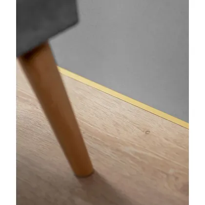 Zdjęcie 200 x 1 x 0,1 cm Minileiste - (złoty) - Minimalistyczna listwa przypodłogowa AL10X5-05