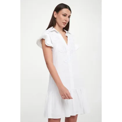 Zdjęcie Sukienka lniana mini ERMANNO FIRENZE Ermanno Firenze