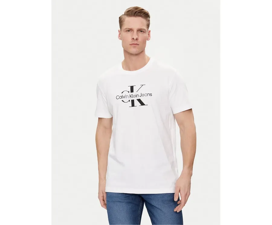obrazek 1 Calvin Klein Jeans T-Shirt Distrupted J30J325190 Biały Regular Fit