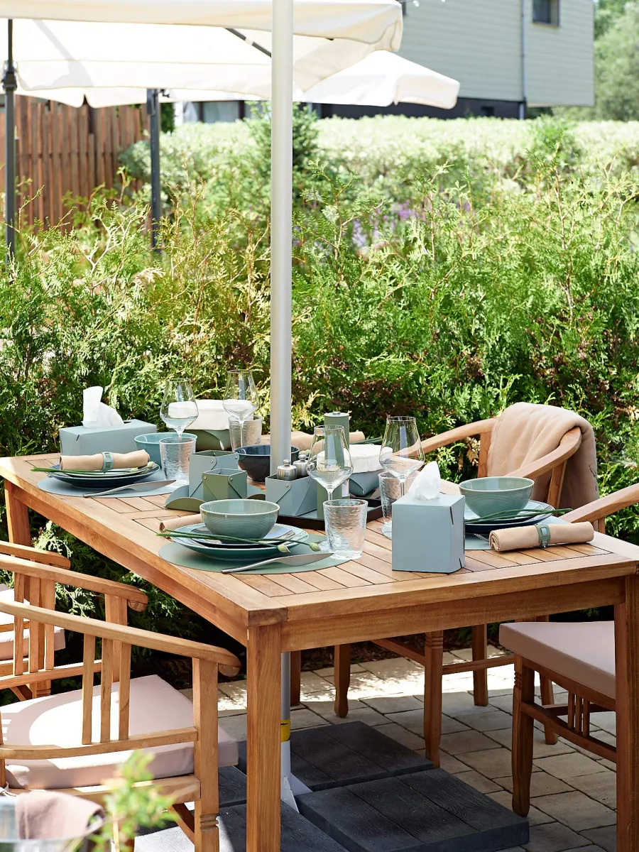 obrazek 2 Pudełko na chusteczki 12x12xH12 cm ze skóry w kolorze jasnego błękitu