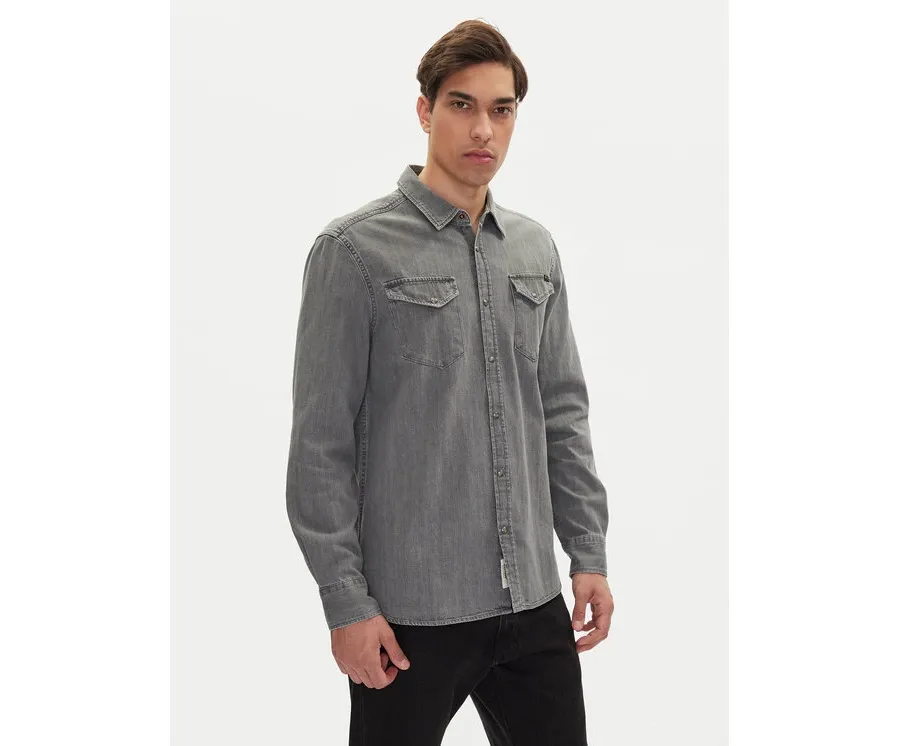 obrazek 1 Mustang Koszula jeansowa Duver 1016240 Szary Regular Fit