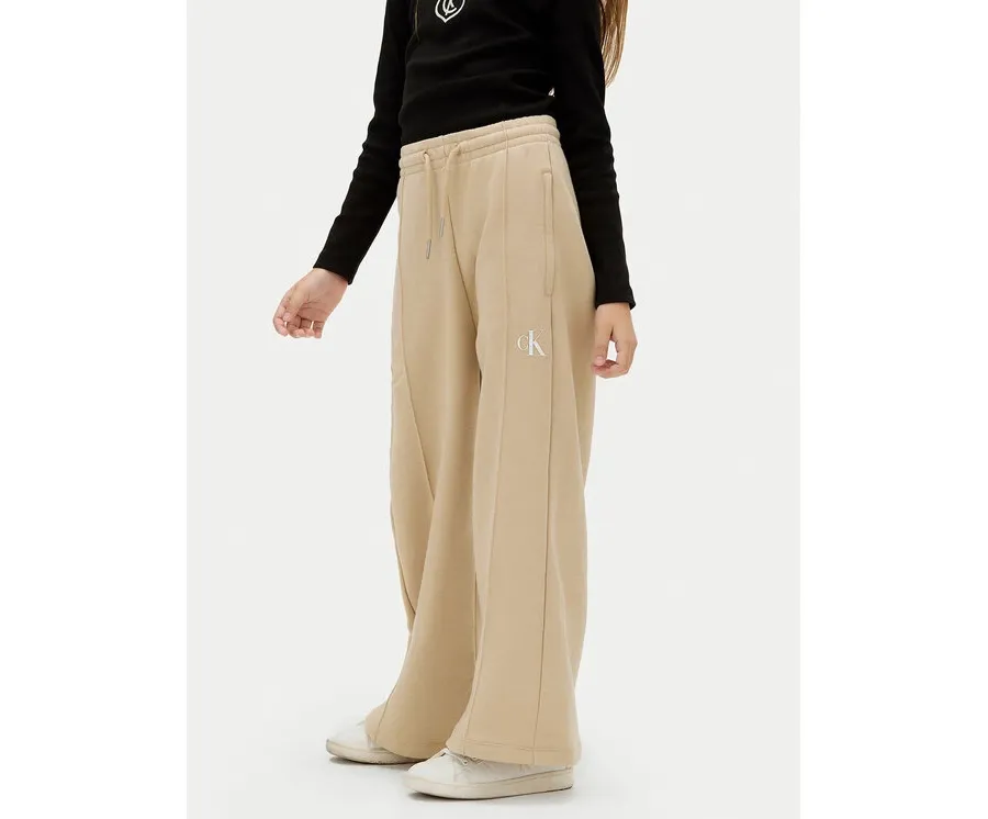 obrazek 1 Calvin Klein Jeans Spodnie dresowe IG0IG02875 D Beżowy Wide Leg