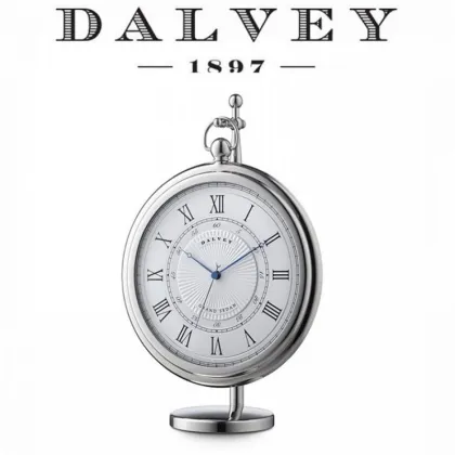 Picture Dalvey clock made of stainless steel - perfect for a luxurious gift
