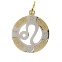 Zdjęcie Zawieszka znaku zodiaku lwa z żółtego złota