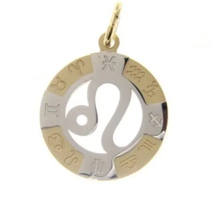 Zdjęcie Zawieszka znaku zodiaku lwa z żółtego złota