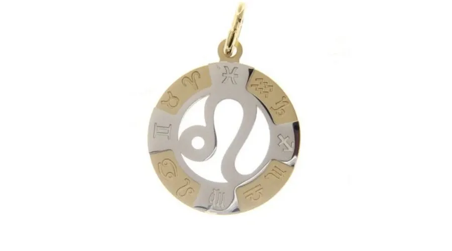 obrazek 1 Zawieszka znaku zodiaku lwa z żółtego złota