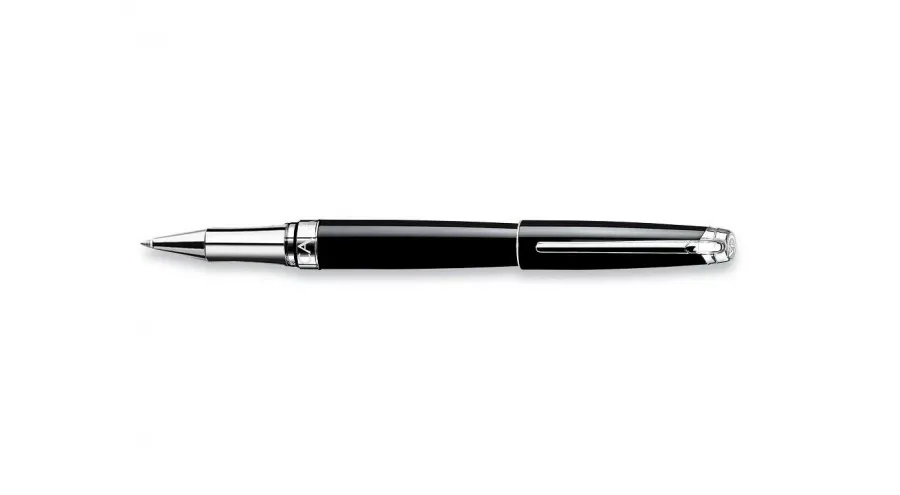 picture 2 Léman Roller Pen - Ebony Black Silver plated/rhodium coated