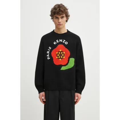 Zdjęcie Kenzo sweter wełniany Pop męski kolor czarny ciepły FF55PU7223LA.99J