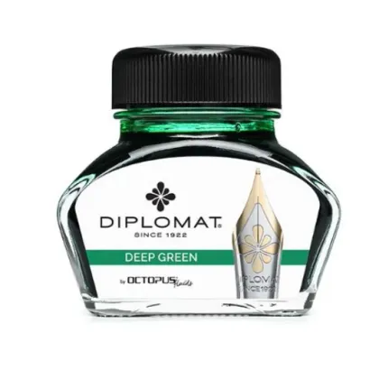 Picture Diplomat fountain pen ink in an inkwell - dark green, 30 ml