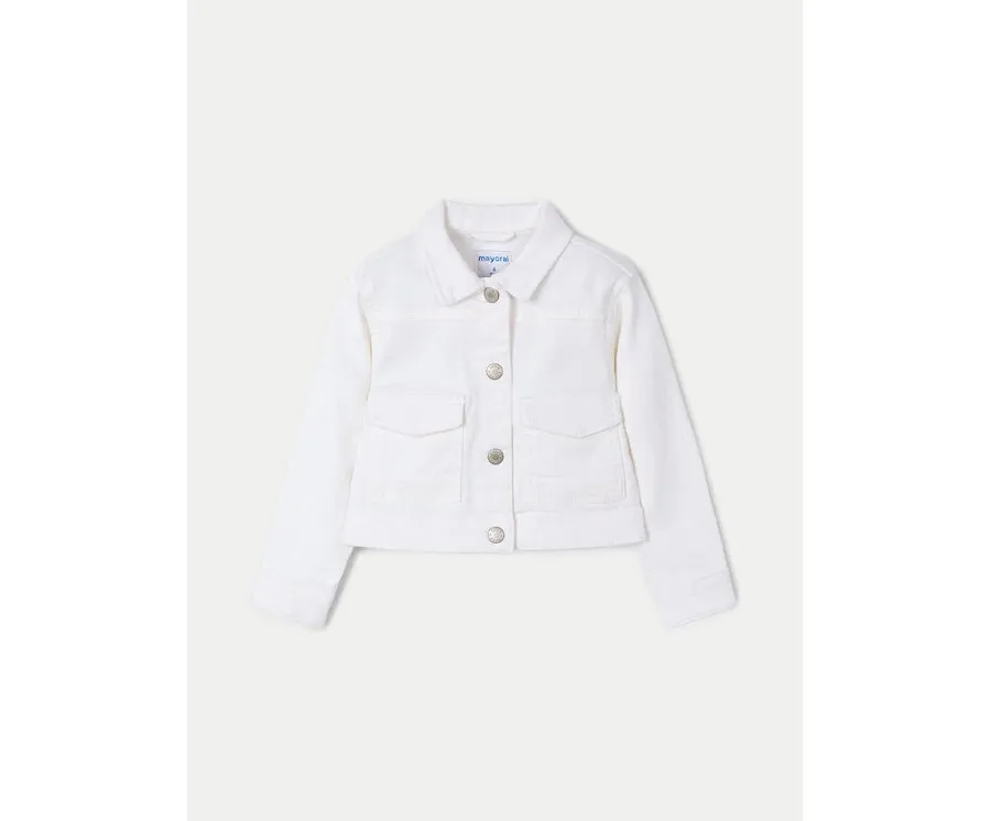 obrazek 1 Mayoral Kurtka jeansowa 3407 Écru Regular Fit