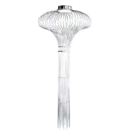 Picture Onion ceiling lamp in steel and chrome